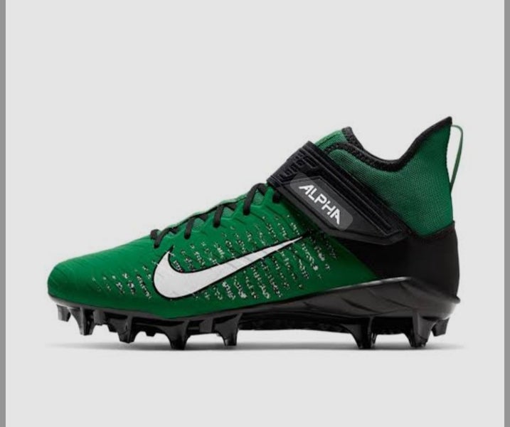 Nike Alpha Menace Pro 2 Mid Football Cleats Pine Green size 10.5 (Used)