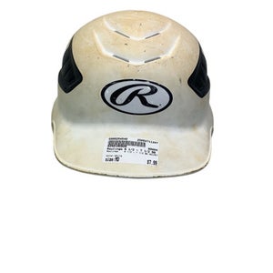 Used Rawlings 6 1/2 - 7 1/2 BB HELMET Batting Helmet No Mask White MD 11347-S000254540