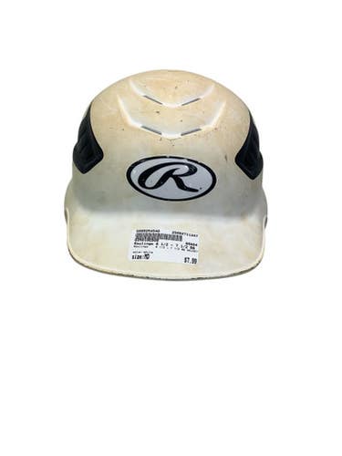 Used Rawlings 6 1/2 - 7 1/2 BB HELMET Batting Helmet No Mask White MD 11347-S000254540