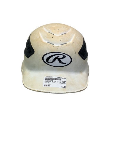 Used Rawlings 6 1/2 - 7 1/2 BB HELMET Batting Helmet No Mask White MD 11347-S000254540