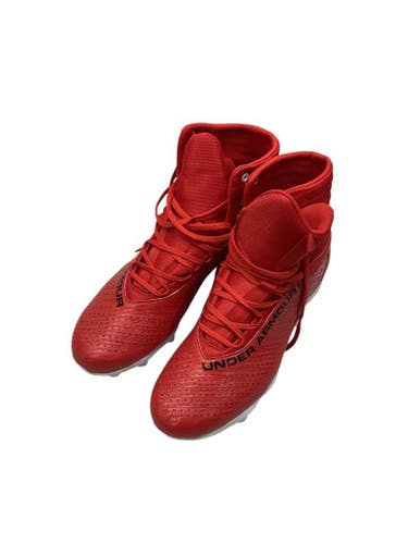 Used Under Armour Adult FB Cleats Red Senior 12 11347-S000254524