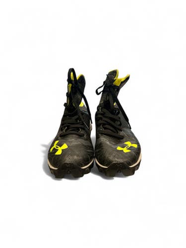 Used Under Armour LAX Cleats Boys Black Junior 04 11863-S000023661