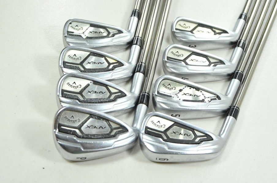 LEFT HANDED Callaway Apex CF 16 3-PW Iron Set Stiff Recoil ES Graphite #201664