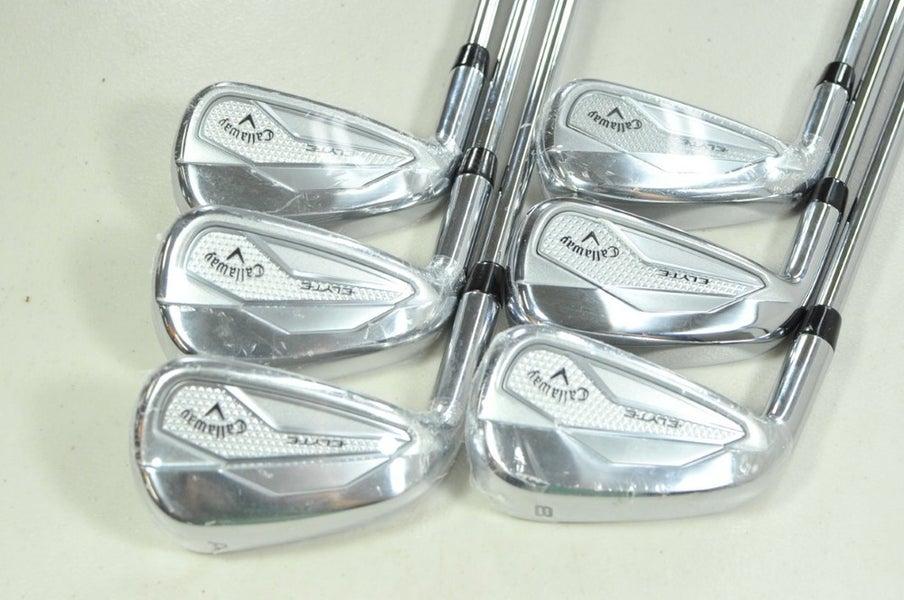 LEFT HANDED Callaway Elyte 6-PW,AW Iron Set Stiff Flex Vector 90g Steel # 201809