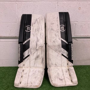 White 26" Junior Warrior Ritual G5 Goalie Leg Pads (Used)