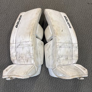 Used Bauer GSX Goalie Leg Pads Junior White LG 11858-S000078873