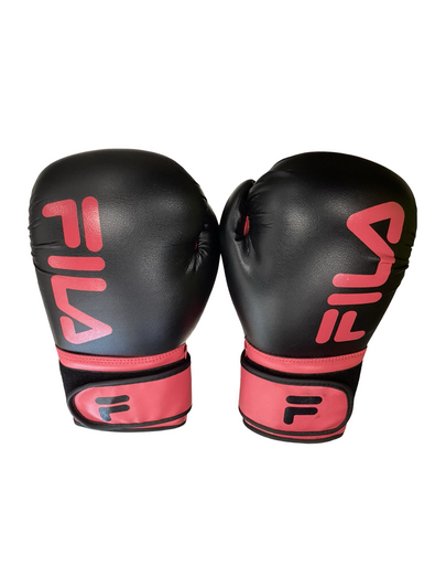 Used FILA Boxing Gloves Black And Pink MD 11613-S000166988