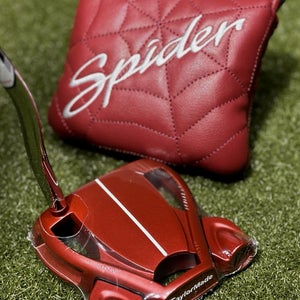 TaylorMade Spider Red DB Double Bend Mallet Putter 34" Inch w/ Headcover RH NEW!