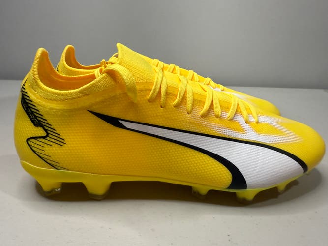 Size 9.5 Men’s Puma Ultra Match FG AG Soccer Cleats Yellow New In Box