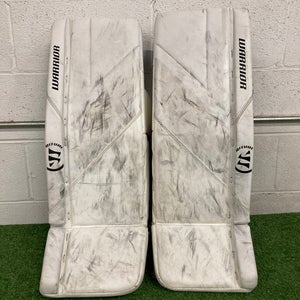 White 28" Junior Warrior Ritual g6 Goalie Leg Pads (Used)