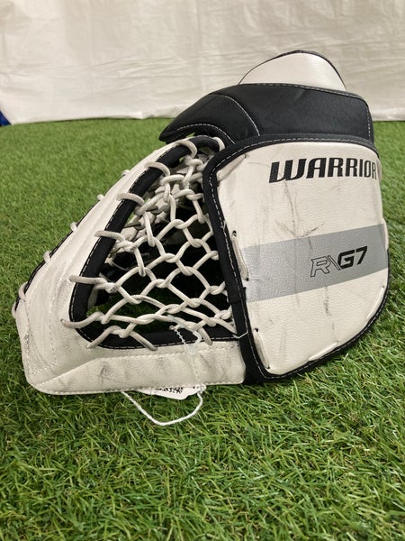 White Youth Warrior Ritual G7 Goalie Gloves & Blockers Regular (Used)