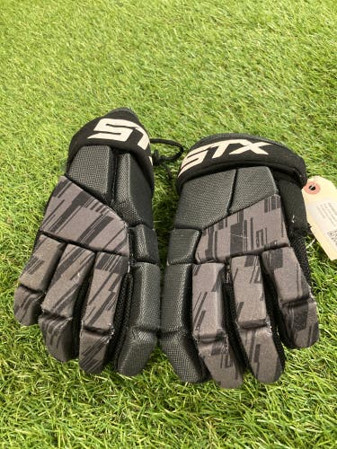 Gray STX Stallion 100 Lacrosse Gloves Small (Used)