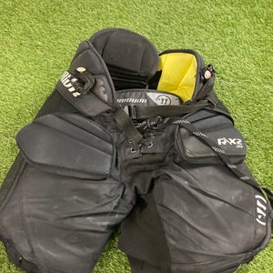 Black Junior Large Warrior Ritual X2 Hockey Goalie Pants (Used)