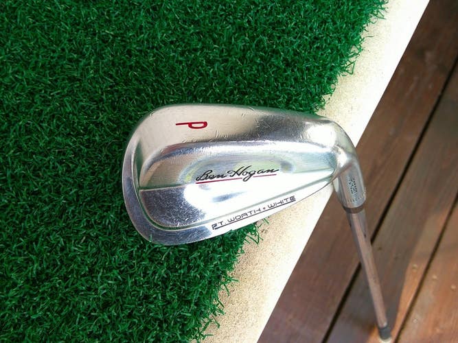 Ben Hogan Fort Worth White Forged Pitching Wedge w/ OBAN CT-100 Stiff Shaft