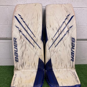 Blue Large Senior Bauer Hyperlite Goalie Leg Pads (Used)