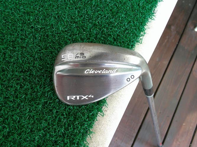 Cleveland RTX-4 Raw MID 58.09* Lob Wedge w/ KBS TOUR 120g Stiff Flex Shaft