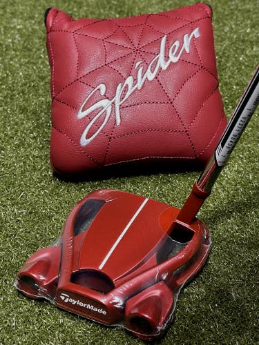 TaylorMade Spider Red #3 Slant Putter LEFT Hand 35" Inch w/ Headcover LH NEW!