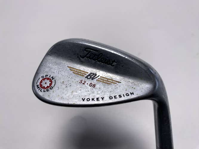 Titleist Vokey Spin Milled Chrome 2009 Gap Wedge GW 52* 8 Wedge Steel Mens RH