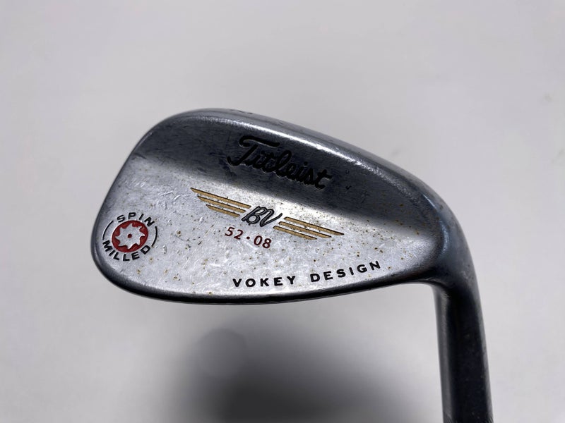 Titleist Vokey Spin Milled Chrome 2009 Gap Wedge GW 52* 8 Wedge Steel Mens RH