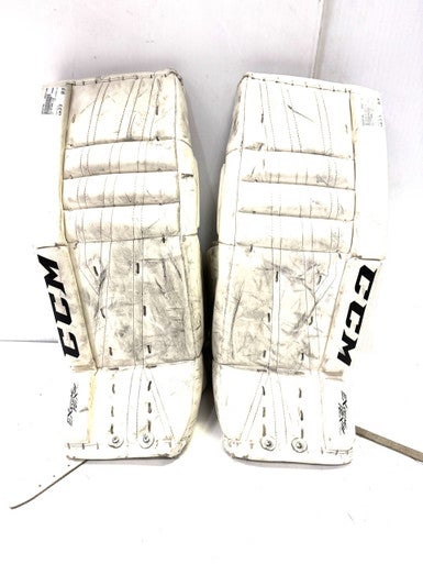 Used CCM EXTREME FLEX Goalie Leg Pads Youth White 24" 11860-S000297099