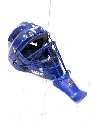 Used All Star MVP 6 1/4 - 7 Catchers Helmet w/Mask Navy Blue One Size 11860-S000297028