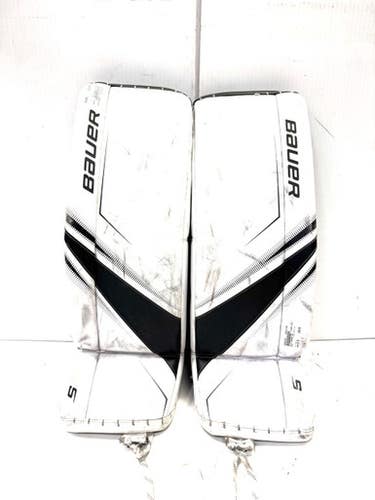 Used Bauer SUPREME S29 Goalie Leg Pads Inter White 32" 11860-S000296749