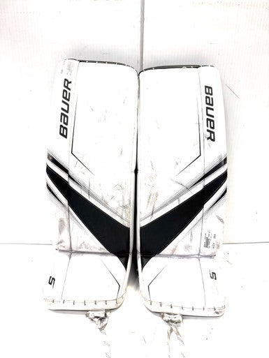 Used Bauer SUPREME S29 Goalie Leg Pads Inter White 32" 11860-S000296749