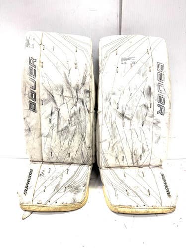 Used Bauer ONE70 Goalie Leg Pads Junior White 28" 11860-S000296765