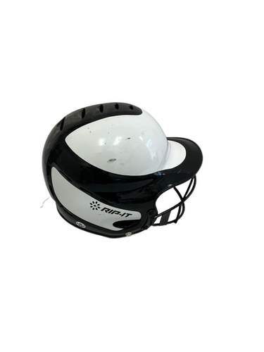 Used RIP-IT HELMET W/ MASK Batting Helmet w/Mask Black And White S/M 11692-S000140643