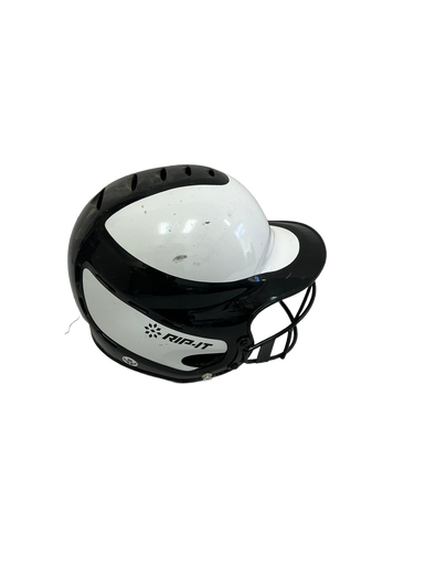 Used RIP-IT HELMET W/ MASK Batting Helmet w/Mask Black And White S/M 11692-S000140643