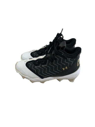 Used Under Armour HARPER BB/SB Cleats Black And White Youth 13.0 11692-S000140651