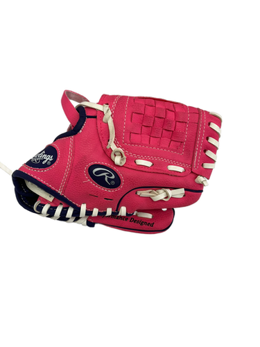 Used Rawlings PL90PPW BB/SB Glove T-ball Pink 9" 11692-S000140676