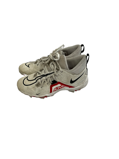 Used Nike ALPHA MENACE SHARK Jr FB Cleats White Junior 03 11692-S000140748