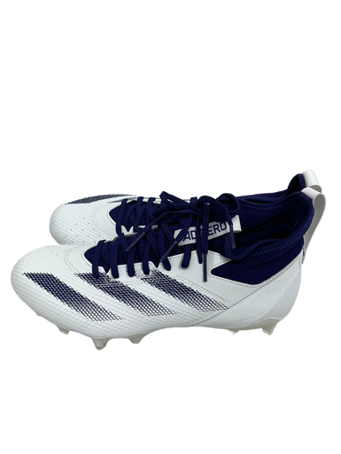 Used Adidas ADIZERO IMPACT Adult FB Cleats White And Purple Senior 10.5 11692-S000140785