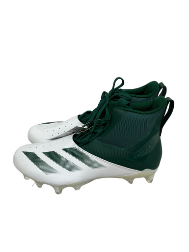 Used Adidas ADIZERO CHAOS Adult FB Cleats White And Green Senior 10 11692-S000140786