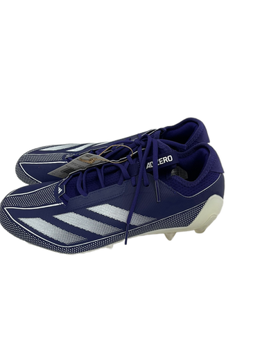 Used Adidas ADIZERO ELECTRIC Adult FB Cleats White And Purple Senior 11.5 11692-S000140780