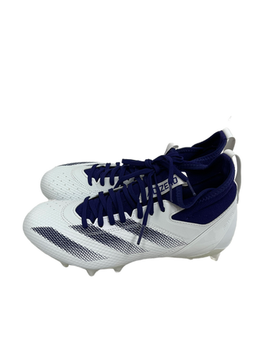 Used Adidas ADIZERO IMPACT Adult FB Cleats White And Purple Senior 8.5 11692-S000140784