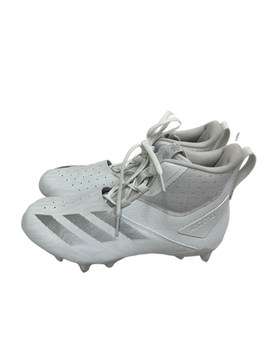 Used Adidas ADIZERO CHAOS Adult FB Cleats White Senior 9.5 11692-S000140787