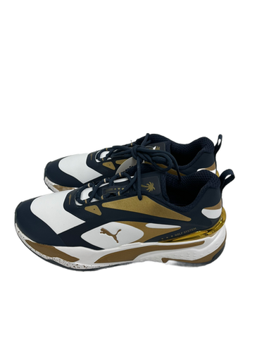 Used Puma PRO ADAPT CHASE DREAMS Mens Golf Shoes White And Navy Blue Senior 8 11692-S000140770
