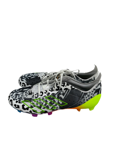 Used Adidas ADIZERO 40 Adult FB Cleats White And Green Senior 9.5 11692-S000140775