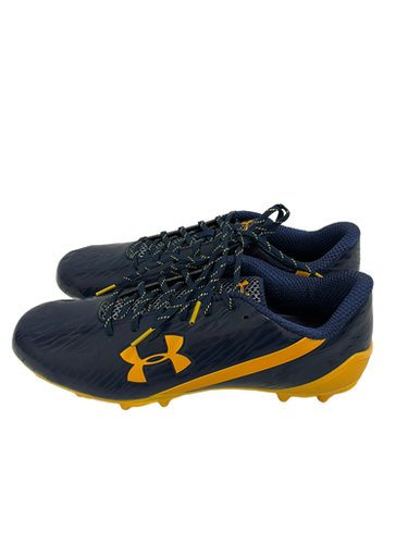Used Under Armour SPOTLIGHT Adult FB Cleats Navy Blue And Yellow Senior 13 11692-S000140776