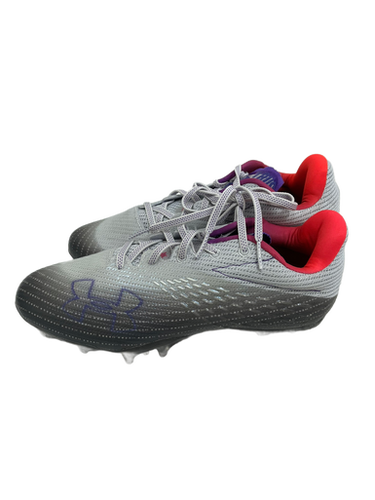 Used Under Armour BLUR SMOKE LAX Cleats Womens Grey Senior 8 11692-S000140778