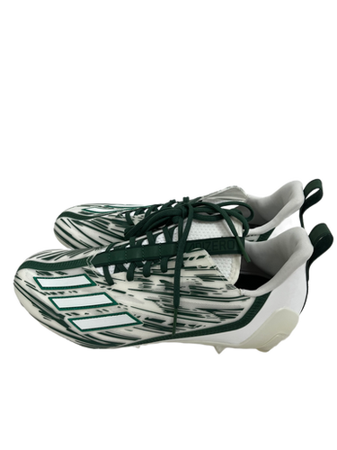 Used Adidas ADIZERO 12.0 Adult FB Cleats White And Green Senior 10.5 11692-S000140781