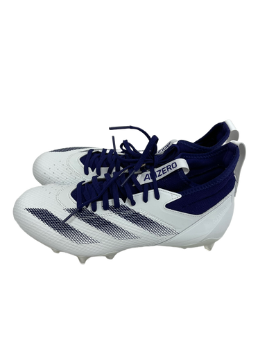 Used Adidas ADIZERO IMPACT Adult FB Cleats White And Purple Senior 9.5 11692-S000140783