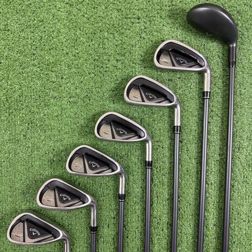Callaway X2 Hot Iron Set 5H 6-PW AW Graphite Regular Flex RH -1/2 Short