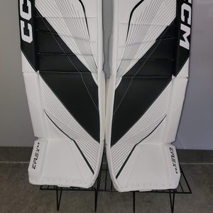 33+1" CCM Eflex 6.5 Goalie Leg Pads (New) Whte/Black