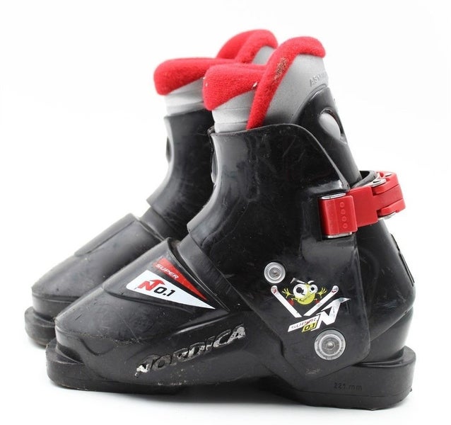 Nordica Super 0.1 Youth Ski Boots - Size  12.5 / Mondo 18.5 Used