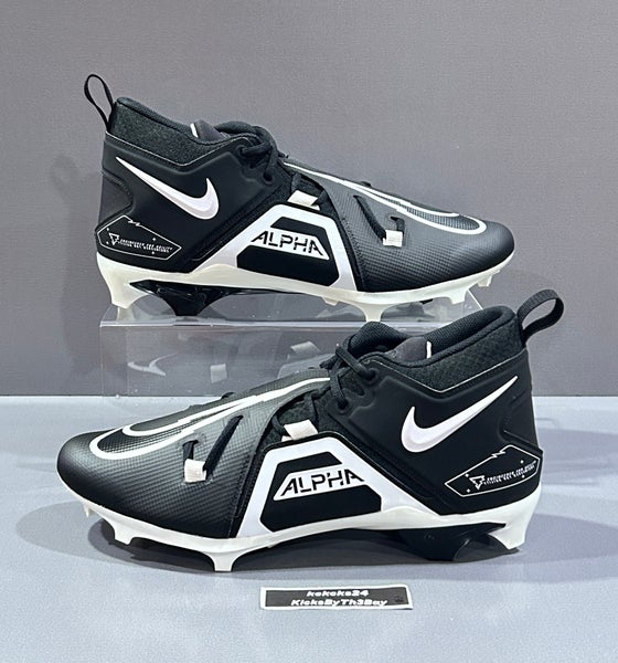 Size 15 Nike Alpha Menace Pro 3 Mid Football Cleats Black CT6649-001