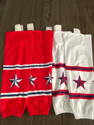 Red & White Youth Small Socks (New) 2 sets
