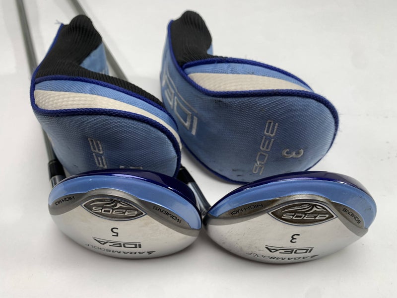 Adams Idea A3 OS 3 & 5 Fairway Wood Set 15* 18* Idea Womens 50g Ladies RH HC